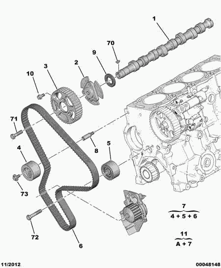 PEUGEOT 0831.83 - Комплект ангренажен ремък vvparts.bg