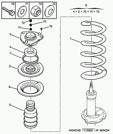 PEUGEOT 5037 30 - Лагерна макферсъна vvparts.bg