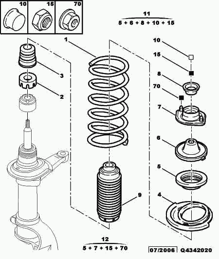 PEUGEOT 5002.K1 - Пружина за ходовата част vvparts.bg