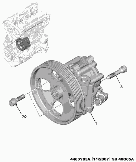 CITROËN 4007 VR - Хидравлична помпа, кормилно управление vvparts.bg