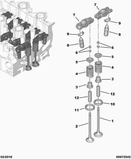 CITROËN 0942.89 - Повдигач на клапан vvparts.bg