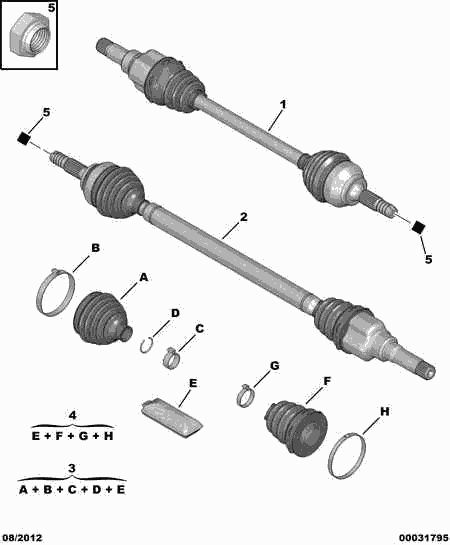 CITROËN 3287 97 - Маншон, полуоска vvparts.bg