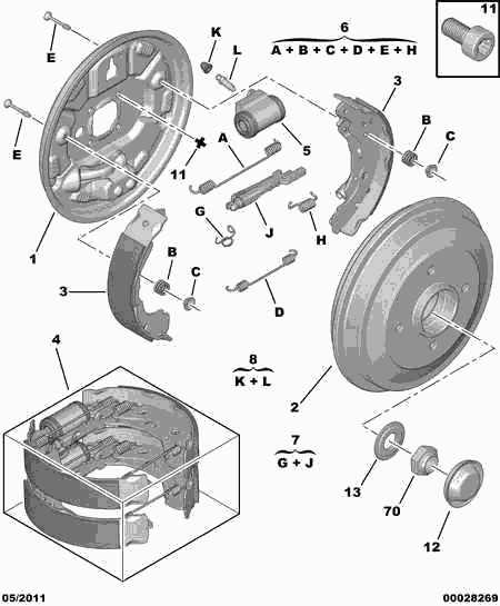 FIAT 4241 L7 - Комплект спирачна челюст vvparts.bg