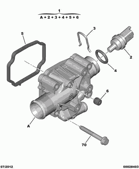 PEUGEOT (DF-PSA) 1336 Z0 - Термостат, охладителна течност vvparts.bg