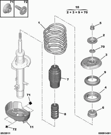 DS 5033 82 - FRONT SUSPENSION REBOUND STOP vvparts.bg