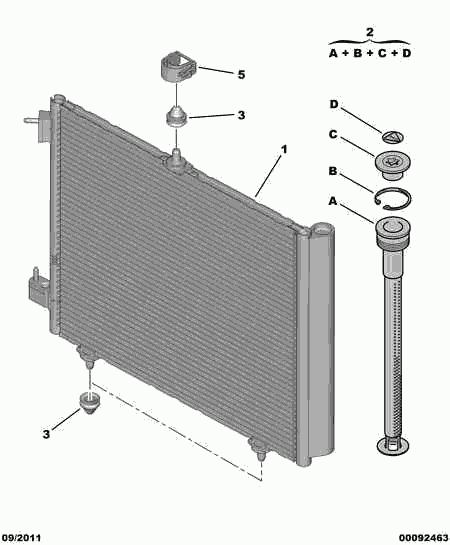 PEUGEOT 6455.ET - Кондензатор, климатизация vvparts.bg