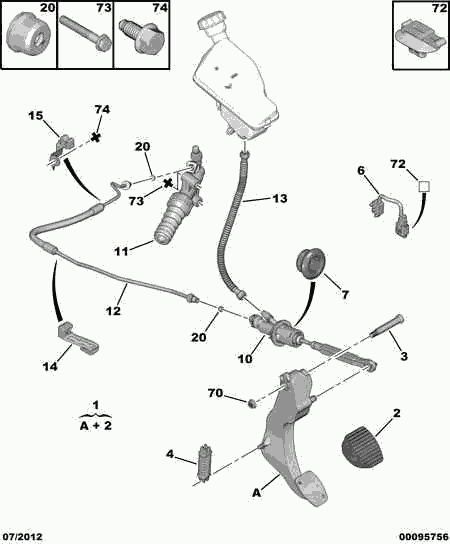 CITROËN (DF-PSA) 2182 16 - Хидравлична помпа, активатор съединител vvparts.bg