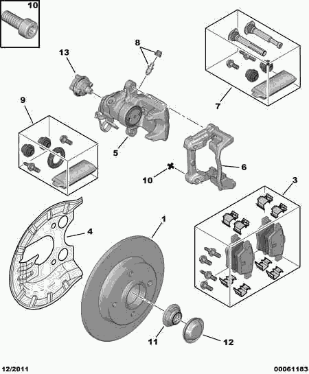 PEUGEOT 4254 32 - Комплект спирачно феродо, дискови спирачки vvparts.bg