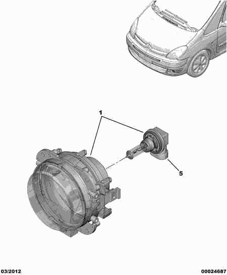 DS 6204 AA - Фар за мъгла vvparts.bg