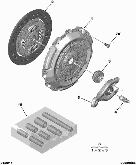 Opel 2052 81 - Комплект съединител vvparts.bg