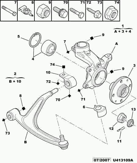 PEUGEOT 3523.83 - Тампон, носач vvparts.bg