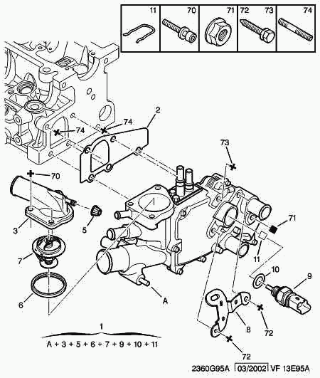 CITROËN 1336.R9 - Тръбопровод за охладителната течност vvparts.bg