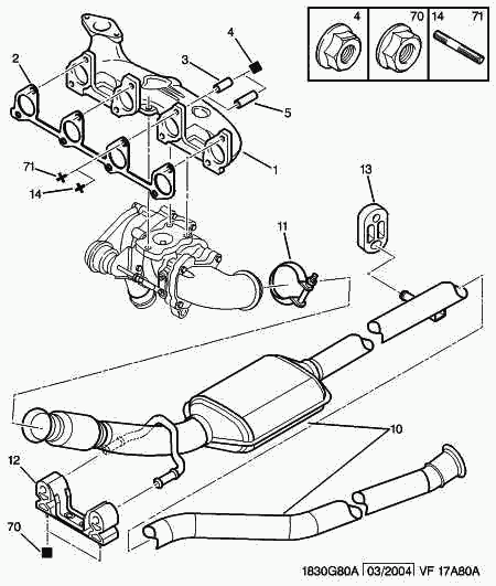 PEUGEOT 1705 QP - Катализатор vvparts.bg