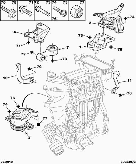 TOYOTA 1813 E2 - ENGINE ELASTIC MOUNTING BRACKT vvparts.bg