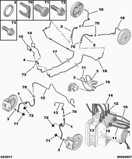 PEUGEOT 4806 E2 - Спирачен маркуч vvparts.bg