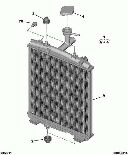 Opel 1330 P4 - ENGINE RADIATOR NEW vvparts.bg