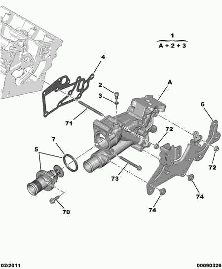 PEUGEOT 1338 A0 - Термостат, охладителна течност vvparts.bg