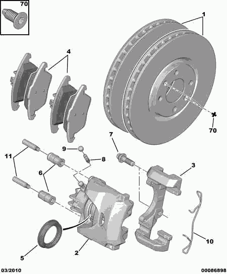 DS 4254 77 - Комплект спирачно феродо, дискови спирачки vvparts.bg