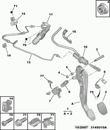 PEUGEOT 2182 C1 - Хидравлична помпа, активатор съединител vvparts.bg