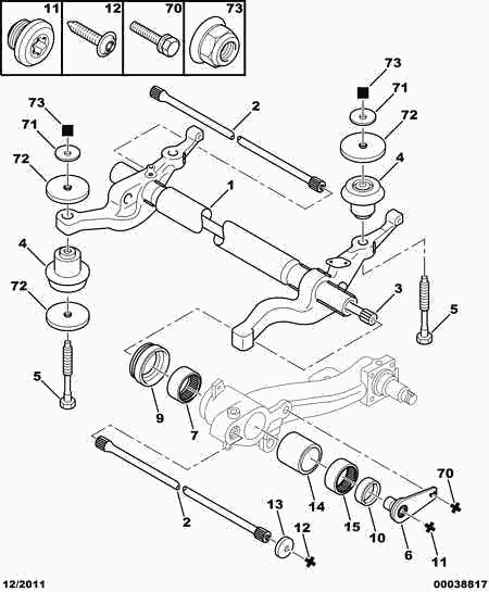 CITROËN 5132.56 - Ремонтен комплект, надлъжна кормилна щанга vvparts.bg