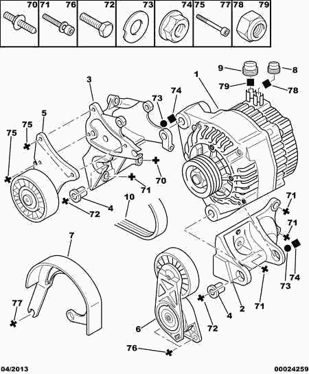 PEUGEOT (DF-PSA) 5705 S4 - Генератор vvparts.bg