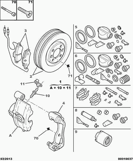 PEUGEOT (DF-PSA) 4246 W6 - Спирачен диск vvparts.bg