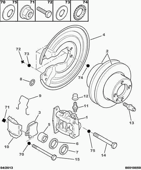 PEUGEOT 95 667 788 - Комплект спирачно феродо, дискови спирачки vvparts.bg