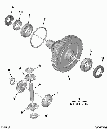 ARD 3106 12 - PLANETARY + SATELLITE GEAR SET vvparts.bg