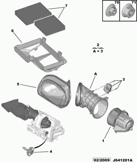 CITROËN 6447 VZ - Филтър купе (поленов филтър) vvparts.bg