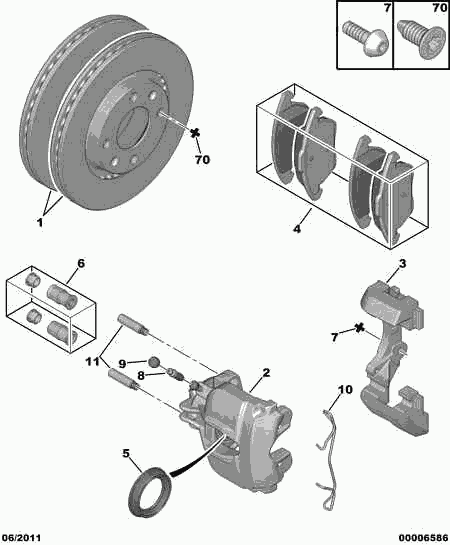 DS 4253 44 - Комплект спирачно феродо, дискови спирачки vvparts.bg