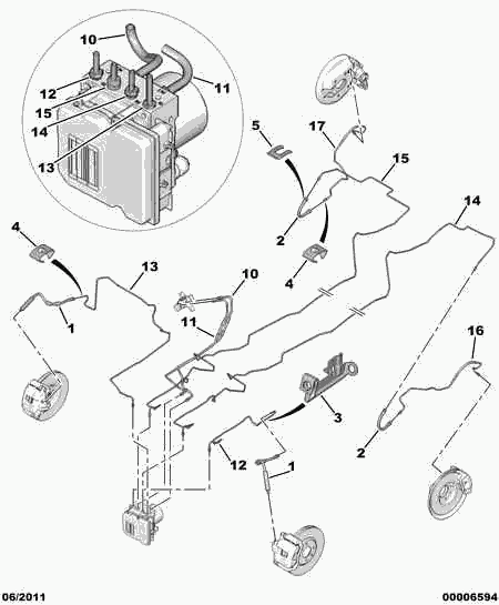 CITROËN 4806 A0 - Спирачен маркуч vvparts.bg