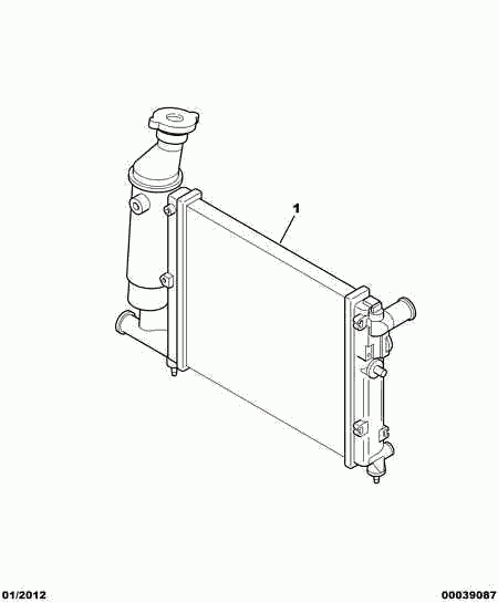 CITROËN 1301.TA - Радиатор, охлаждане на двигателя vvparts.bg