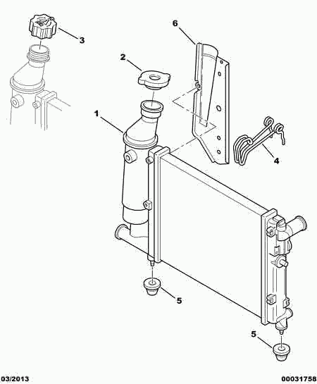 PEUGEOT 1301 SX - Радиатор, охлаждане на двигателя vvparts.bg