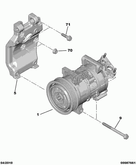 CITROËN 96 764 439 80 - Компресор, климатизация vvparts.bg