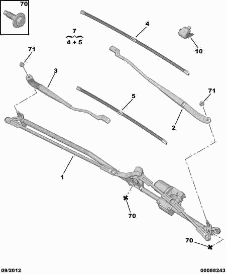 DS 16 099 670 80 - Перо на чистачка vvparts.bg