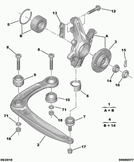 PEUGEOT 5132 A8 - Гайка, каре vvparts.bg