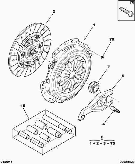 CITROËN/PEUGEOT 2052 A3 - Комплект съединител vvparts.bg