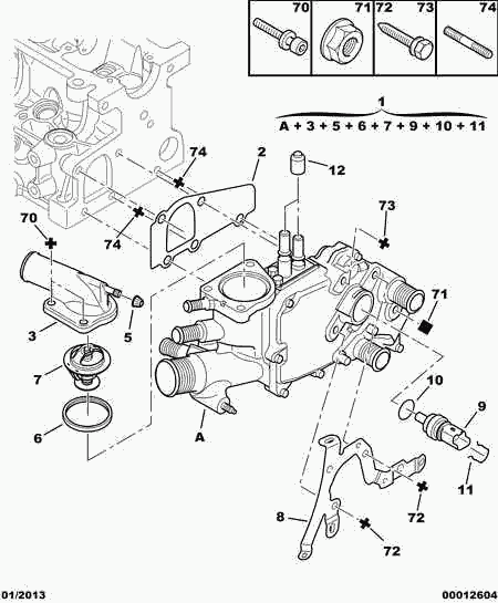 CITROËN 1336 S4 - Тръбопровод за охладителната течност vvparts.bg