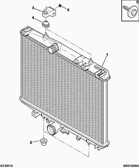 CITROËN/PEUGEOT 1330 63 - Радиатор, охлаждане на двигателя vvparts.bg