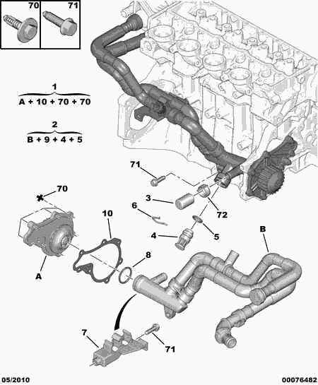 PEUGEOT 1201.G8 - Водна помпа vvparts.bg