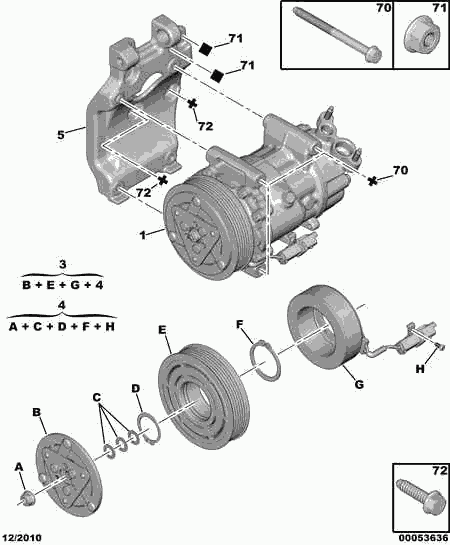 PEUGEOT 6453.QG - Компресор, климатизация vvparts.bg