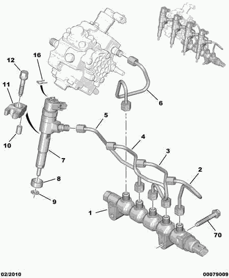 PEUGEOT 1980 A9 - Комплект дюза с държач vvparts.bg