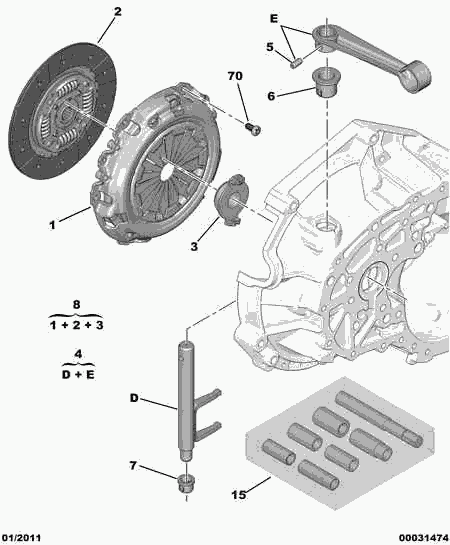 CITROËN 2050.R6 - Комплект съединител vvparts.bg