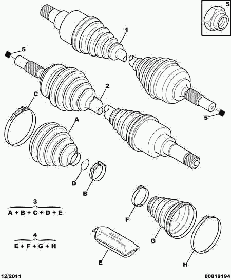 PEUGEOT 3287 94 - Маншон, полуоска vvparts.bg