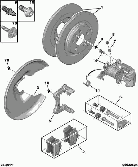 DS 4252.33 - Комплект спирачно феродо, дискови спирачки vvparts.bg