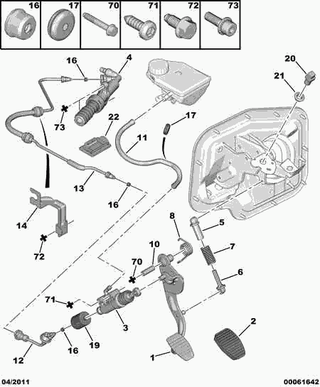 PEUGEOT 2182 05 - Хидравлична помпа, активатор съединител vvparts.bg