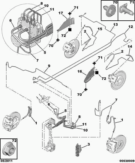 CITROËN/PEUGEOT 4806 67 - Спирачен маркуч vvparts.bg