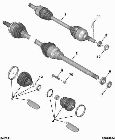 CITROËN 3272 JE - Полуоска vvparts.bg