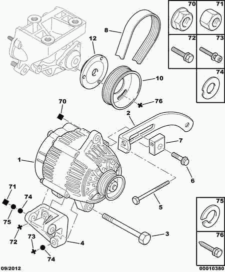 CITROËN (DF-PSA) 1280 65 - Пистов ремък vvparts.bg