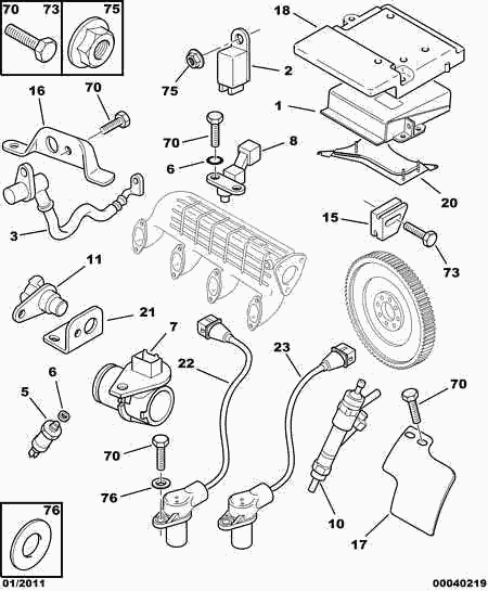 PEUGEOT 1192 W5 - Въздухомер-измерител на масата на въздуха vvparts.bg